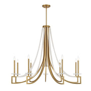 Helen 9-Light Chandelier in Warm Brass