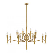 Tremont 12-Light Chandelier in Riviera Brass