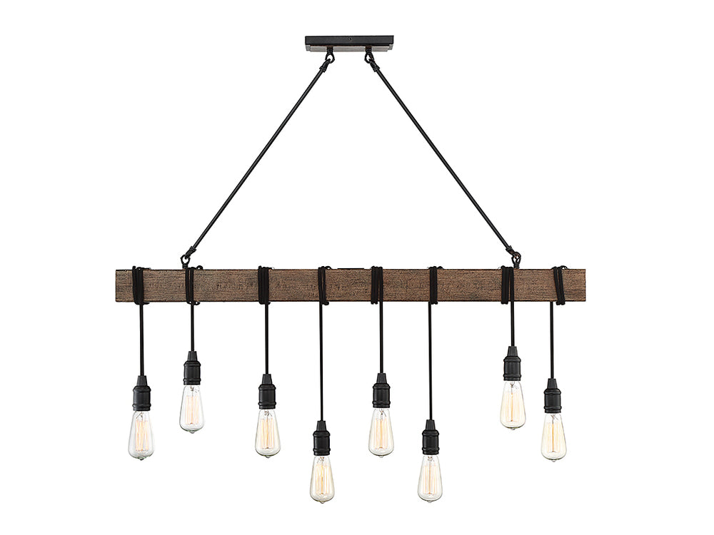 Savoy House BURGESS 1-990-8-41 Edison Bulb Chandelier Industrial - Durango (OPEN BOX SALE)