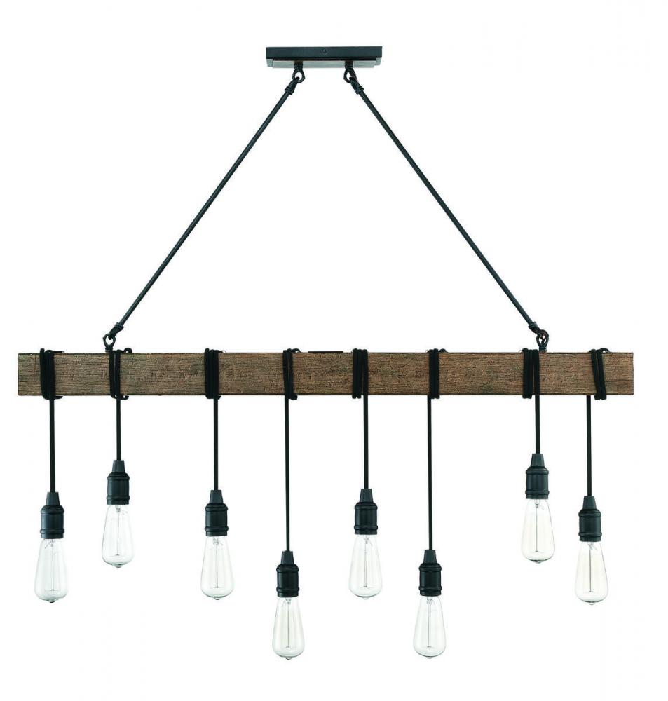 Savoy House BURGESS 1-990-8-41 Edison Bulb Chandelier Industrial - Durango (OPEN BOX SALE)