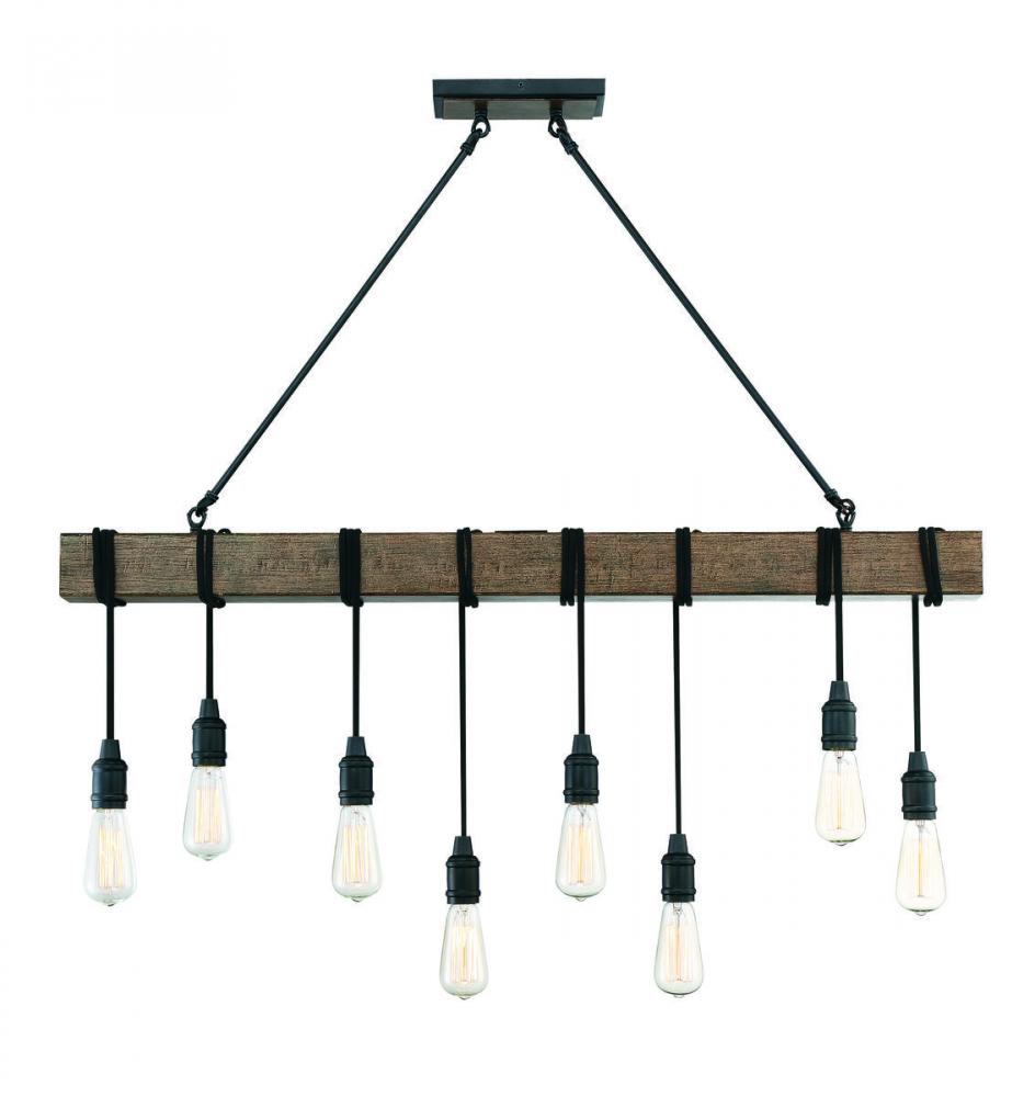 Savoy House BURGESS 1-990-8-41 Edison Bulb Chandelier Industrial - Durango (OPEN BOX SALE)