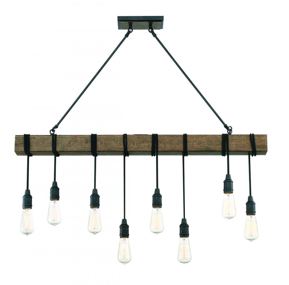 Savoy House BURGESS 1-990-8-41 Edison Bulb Chandelier Industrial - Durango (OPEN BOX SALE)