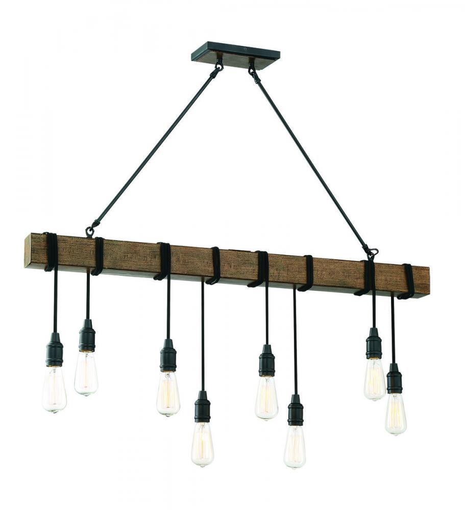 Savoy House BURGESS 1-990-8-41 Edison Bulb Chandelier Industrial - Durango (OPEN BOX SALE)