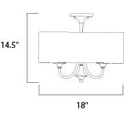 Maxim Lighting BONGO 10013OMNAB Semi Flush Mt Americana - Brass