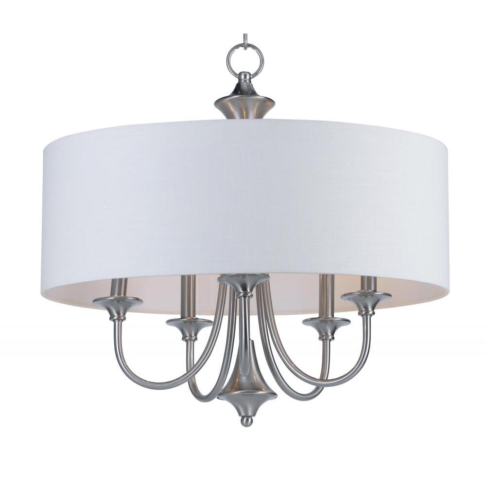 Bongo 22 Inch 5 Light Pendant – Satin Nickel