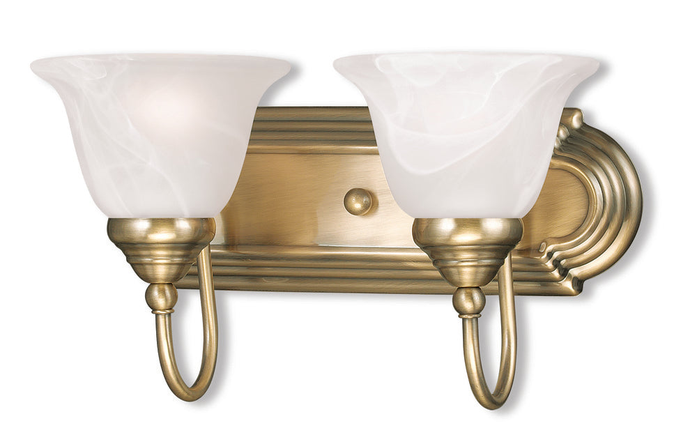 Livex Lighting BELMONT 1002-01 Bathroom Fixture Contemporary - Antique Brass