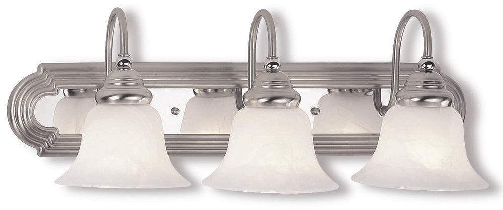 Livex Lighting BELMONT 1003-95 Bathroom Fixture Contemporary - Brushed Nickel Finish With Polished Chrome Finish Insert