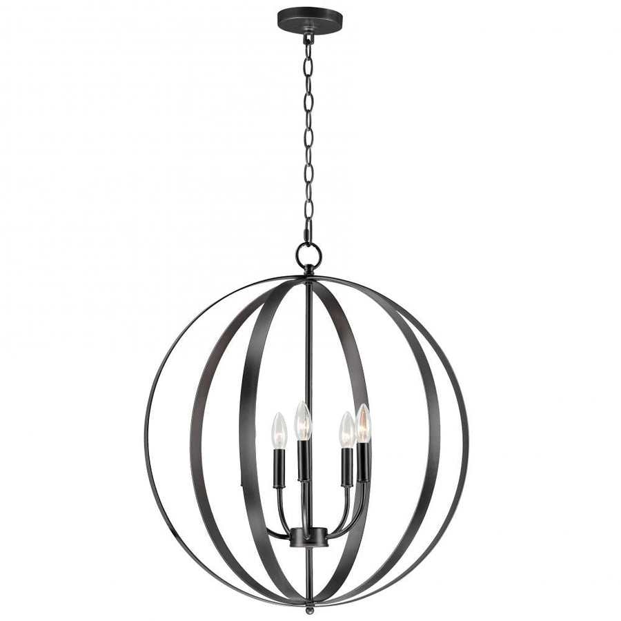 Maxim Lighting 10032BK Provident 24 Inch Semi Flush Mount Light – Black