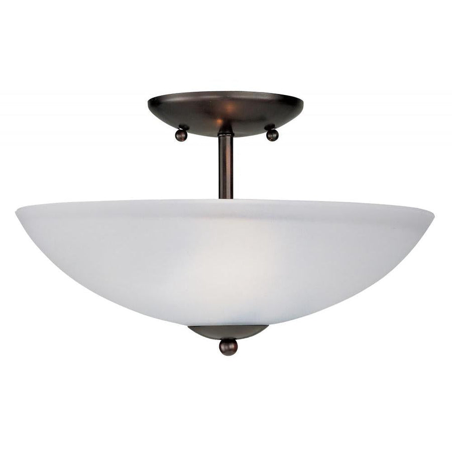 Maxim Lighting 10042FTOI Logan 13 Inch Semi Flush Mount Light – Oil Rubbed Bronze