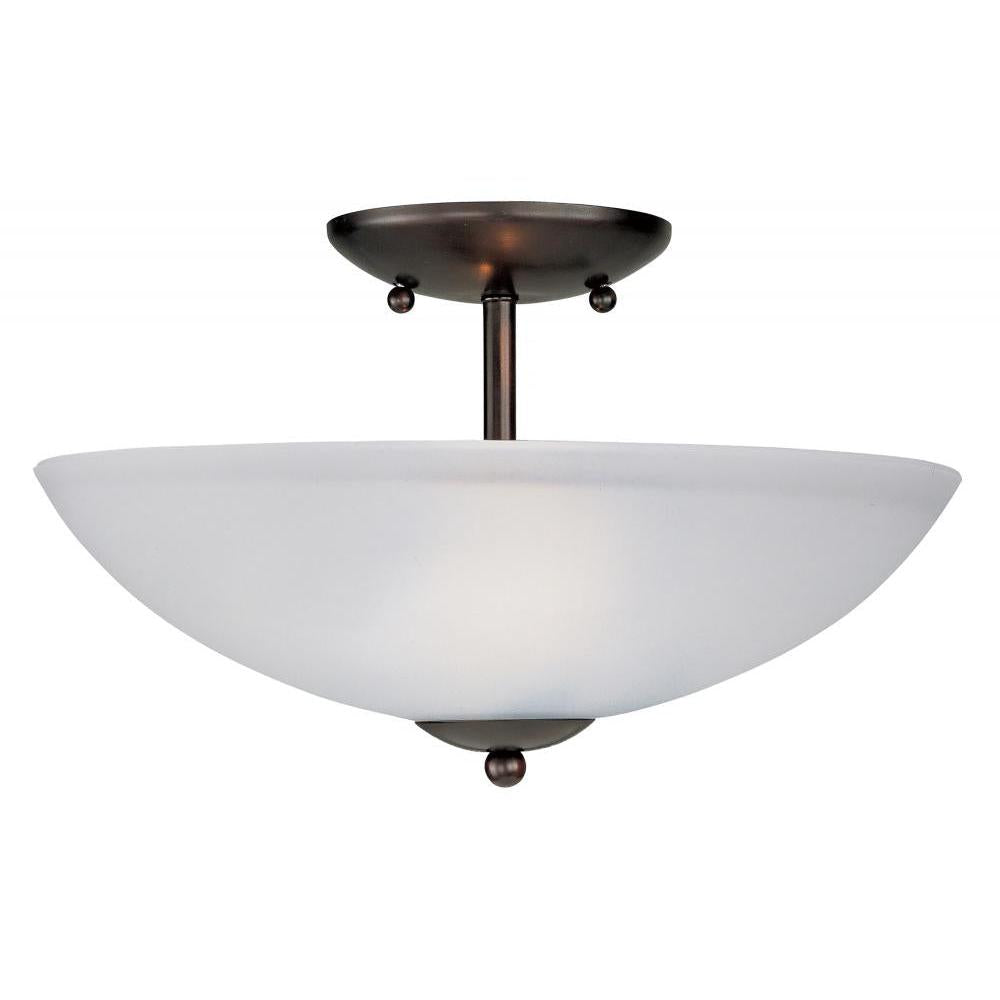 Maxim Lighting 10042FTBK Logan 13 Inch Semi Flush Mount Light – Black