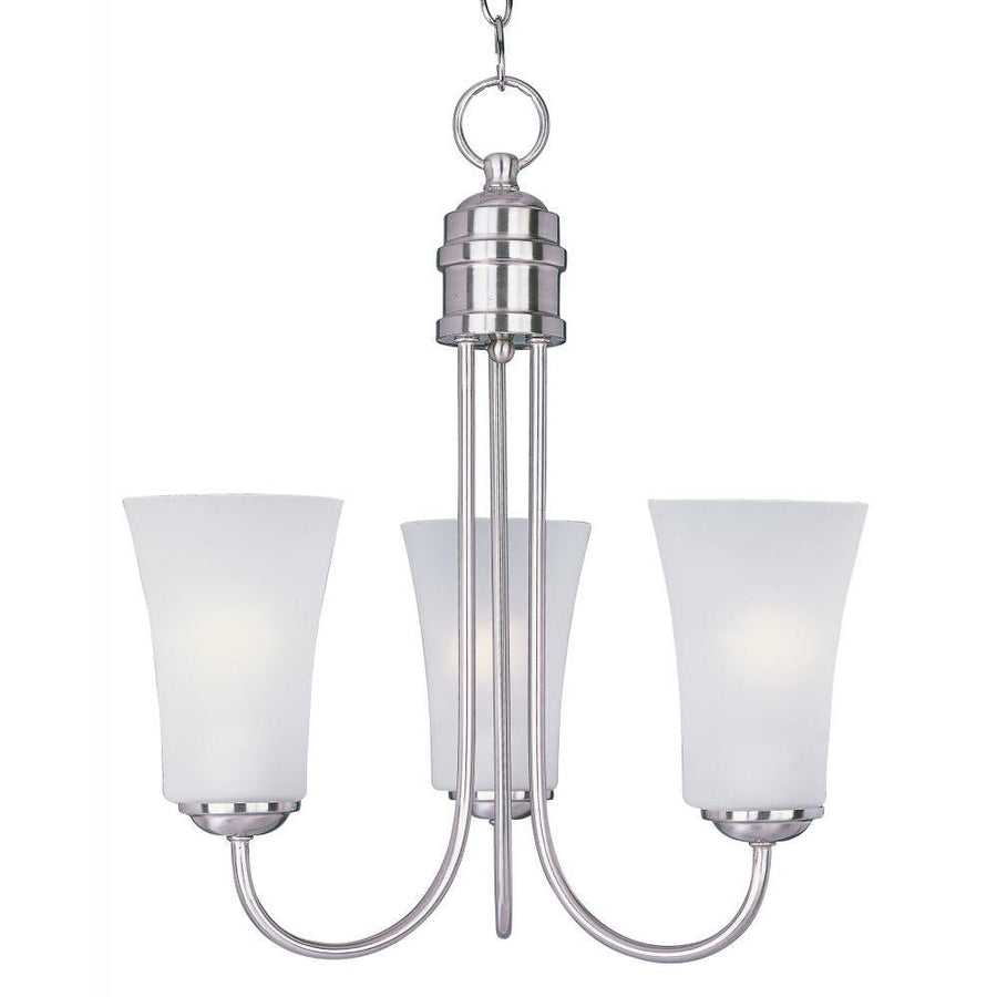 Maxim Lighting 10043FTSN Logan 17 Inch Semi Flush Mount Light – Satin Nickel