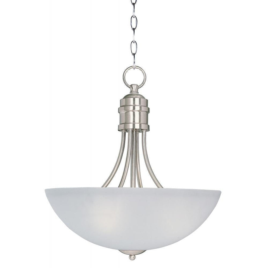 Maxim Lighting 10044FTSN Logan 15.5 Inch Invert Bowl Pendant – Satin Nickel