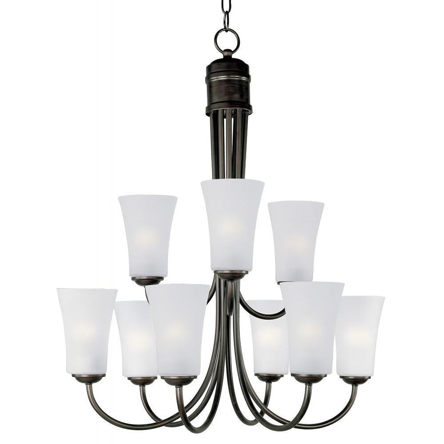 Logan 28.5 Inch 9 Light Multi-Tier Chandelier – Oil Rubbed Bronze