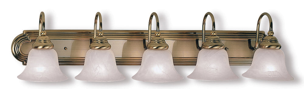 Livex Lighting BELMONT 1005-01 Bathroom Fixture Contemporary - Antique Brass