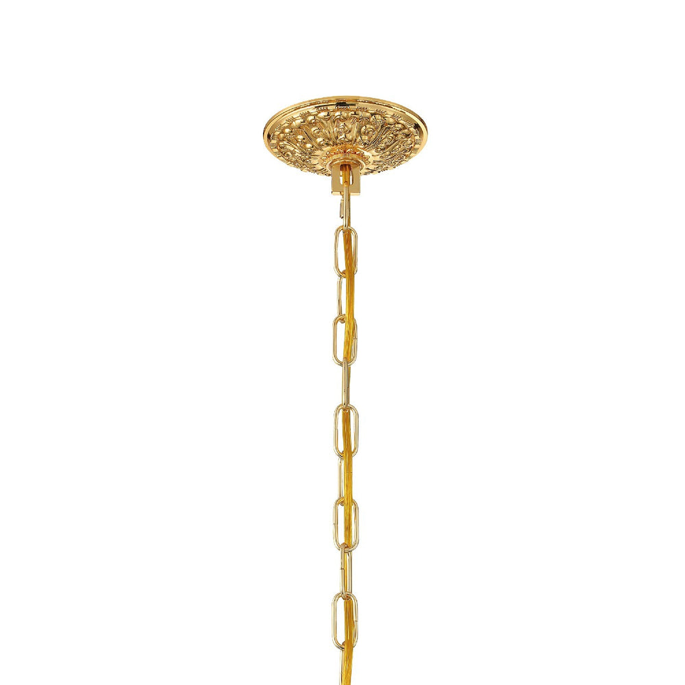Crystorama Lighting 1005-PB-CL-S Traditional Crystal 5 Light Swarovski Strass Crystal, Polished Brass