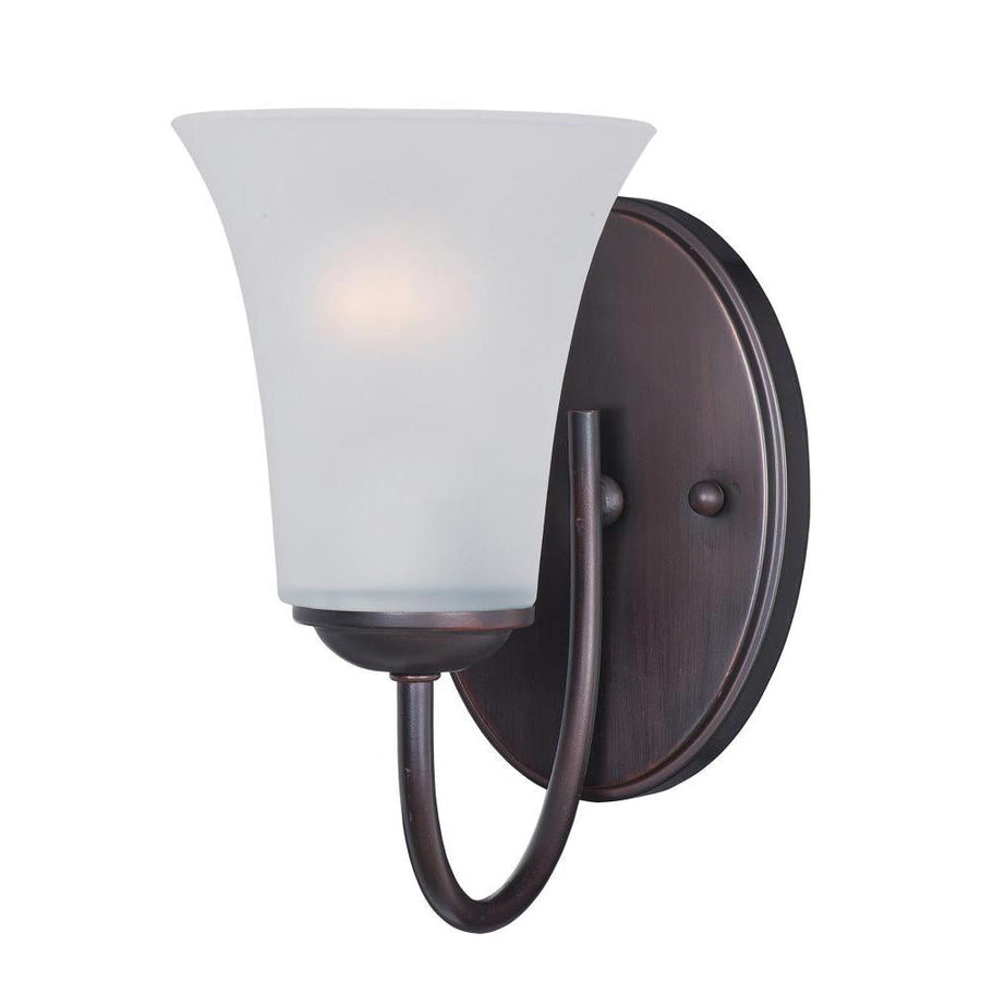 Maxim Lighting 10051FTOI Logan 5 Inch Bathroom Wall Sconce- Oil Rubbed Bronze