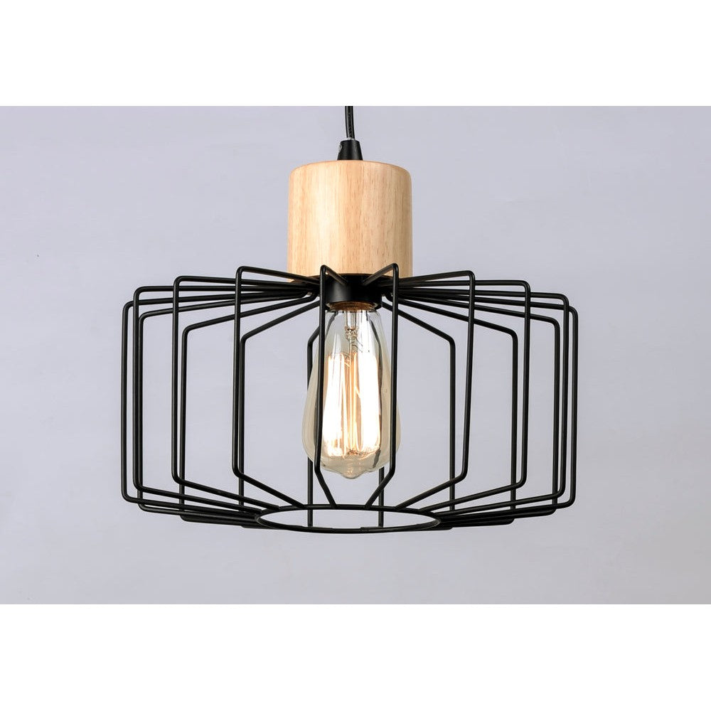 Maxim Lighting BJORN 10068BKNWD Pendant Traditional - Black