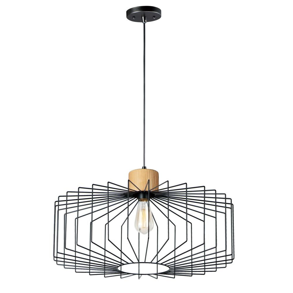 Maxim Lighting BJORN 10069BKNWD Pendant Traditional - Black