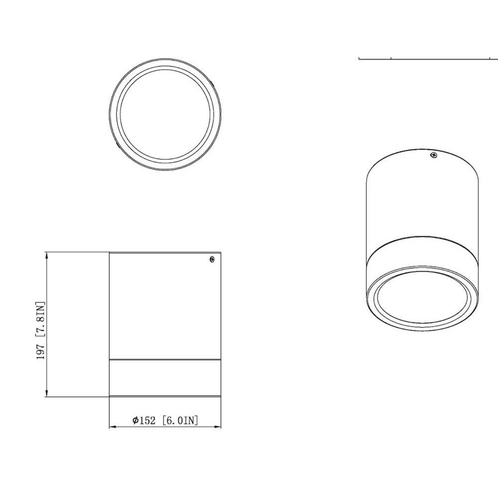 Z-Lite Lighting 1006F6-MB-LED Flush Mount Contemporary - Black