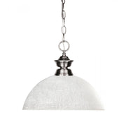 1 Light Pendant-White Linen