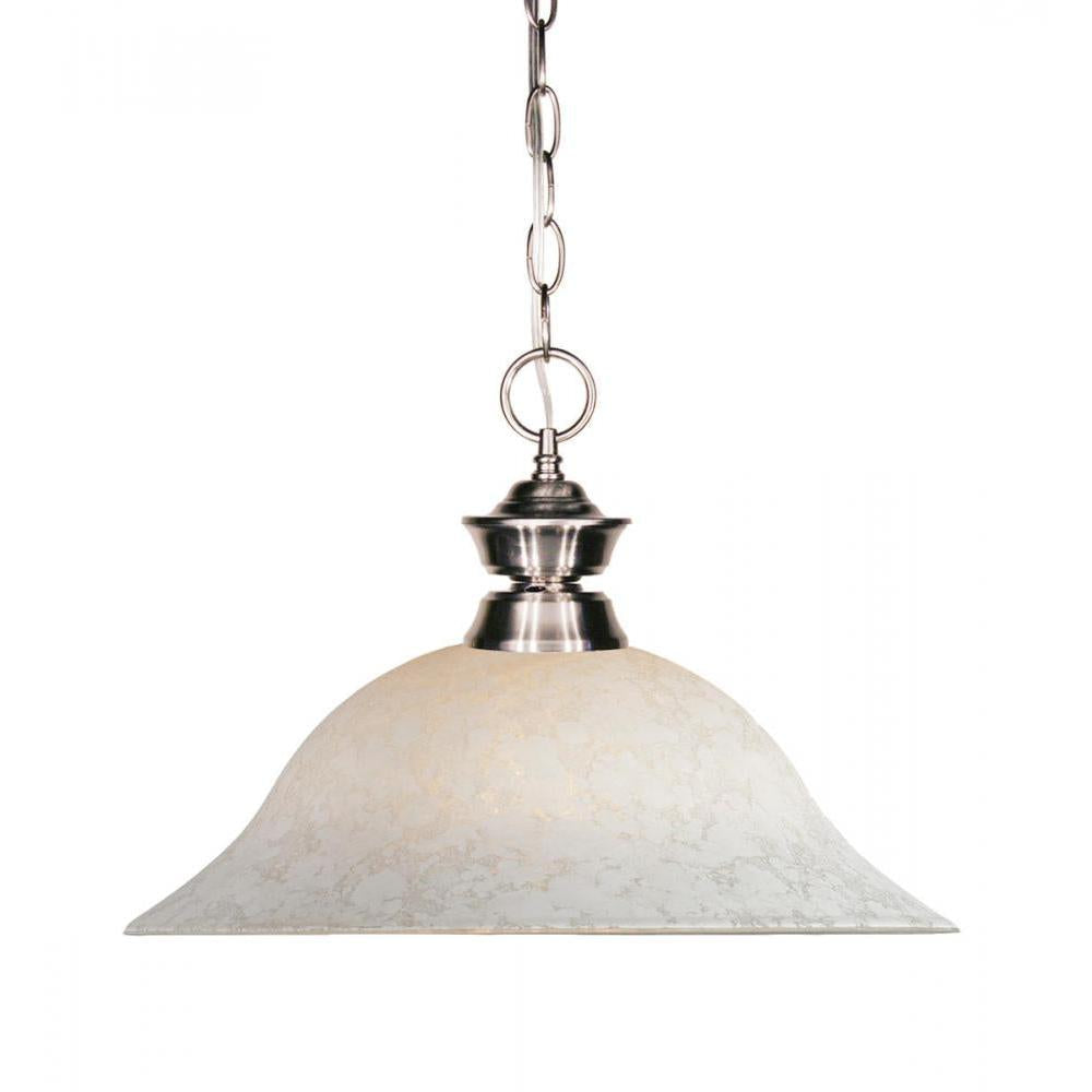 1 Light Pendant-White Mottle