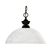 1 Light Pendant-White Linen