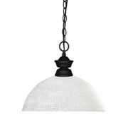 1 Light Pendant-White Linen