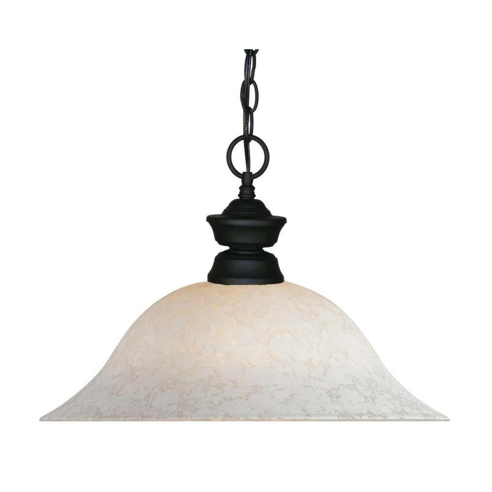 1 Light Pendant-White Mottle