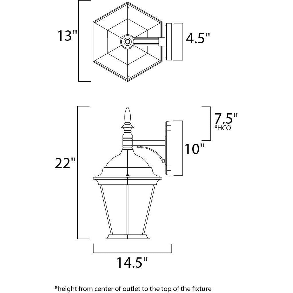 Maxim Lighting WESTLAKE 1008BK Exterior Traditional - Black