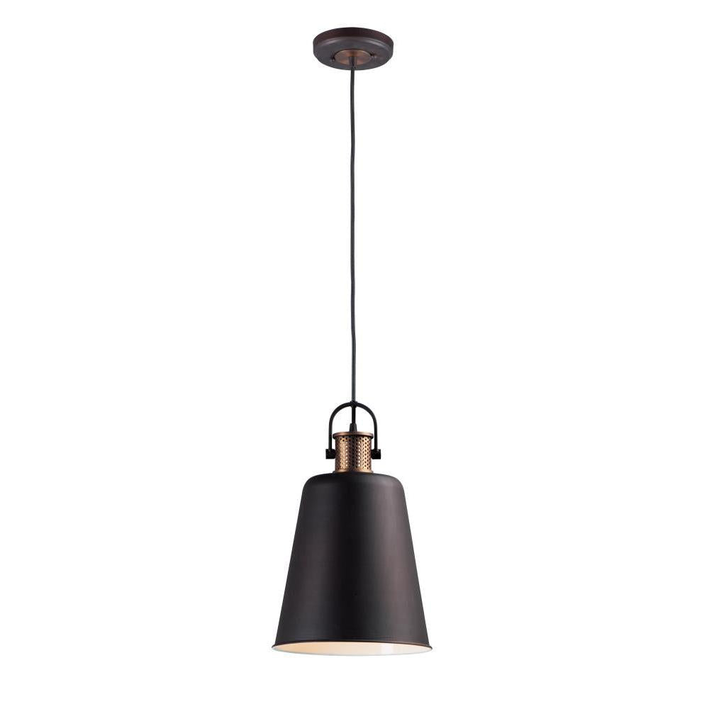 Sedona 9.75 Inch Semi Flush Mount Light – Oil Rubbed Bronze / Antique Brass