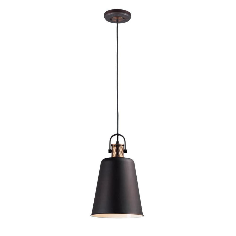 Maxim Lighting 10085OIAB Sedona 9.75 Inch Semi Flush Mount Light – Oil Rubbed Bronze / Antique Brass