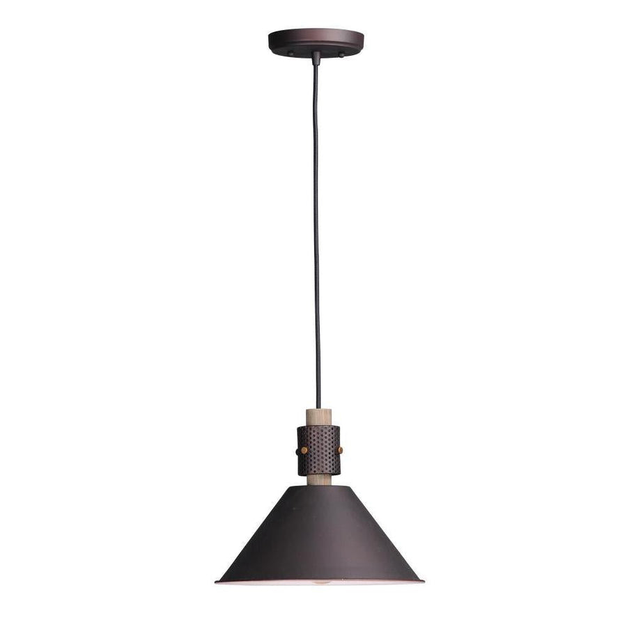 Maxim Lighting 10089OIWWD Tucson 11.25 Inch Semi Flush Mount Light – Oil Rubbed Bronze / Weathered Wood