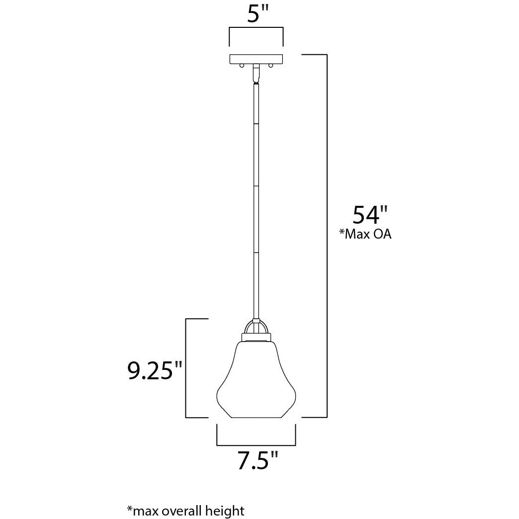 Maxim Lighting DIANNE 10091HMOI Pendant Modern - Bronze