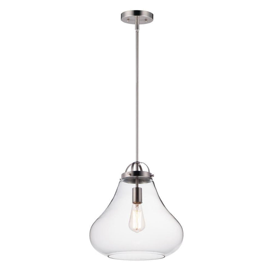 Maxim Lighting 10093CLSN Stella 13.75 Inch Semi Flush Mount Light – Satin Nickel