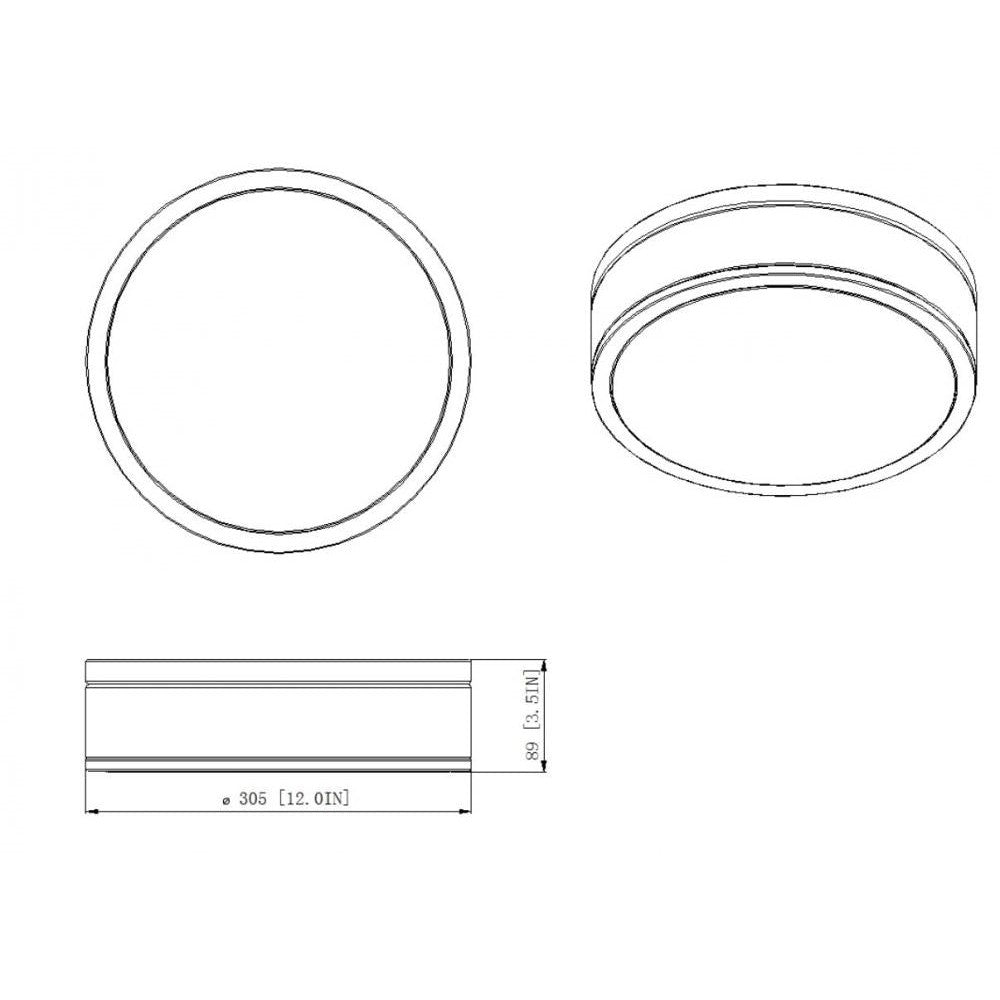 Z-Lite Lighting 1012F12-MGLD-LED Flush Mount - Gold