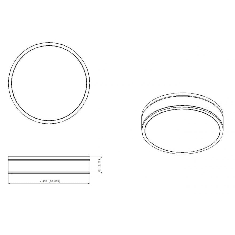 Z-Lite Lighting 1012F16-BN-LED Flush Mount - Nickel