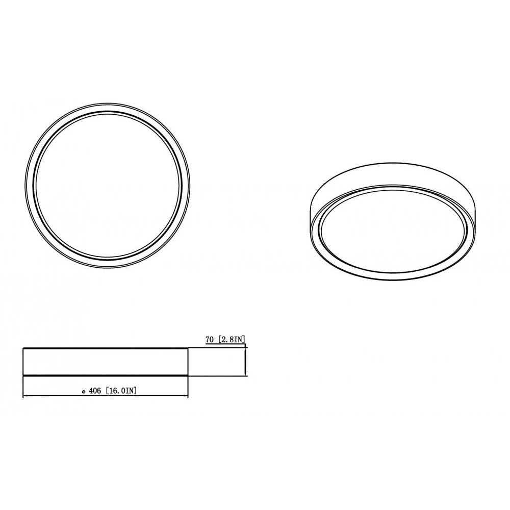 Z-Lite Lighting 1014F16-MW-MGLD-LED Flush Mount - Gold