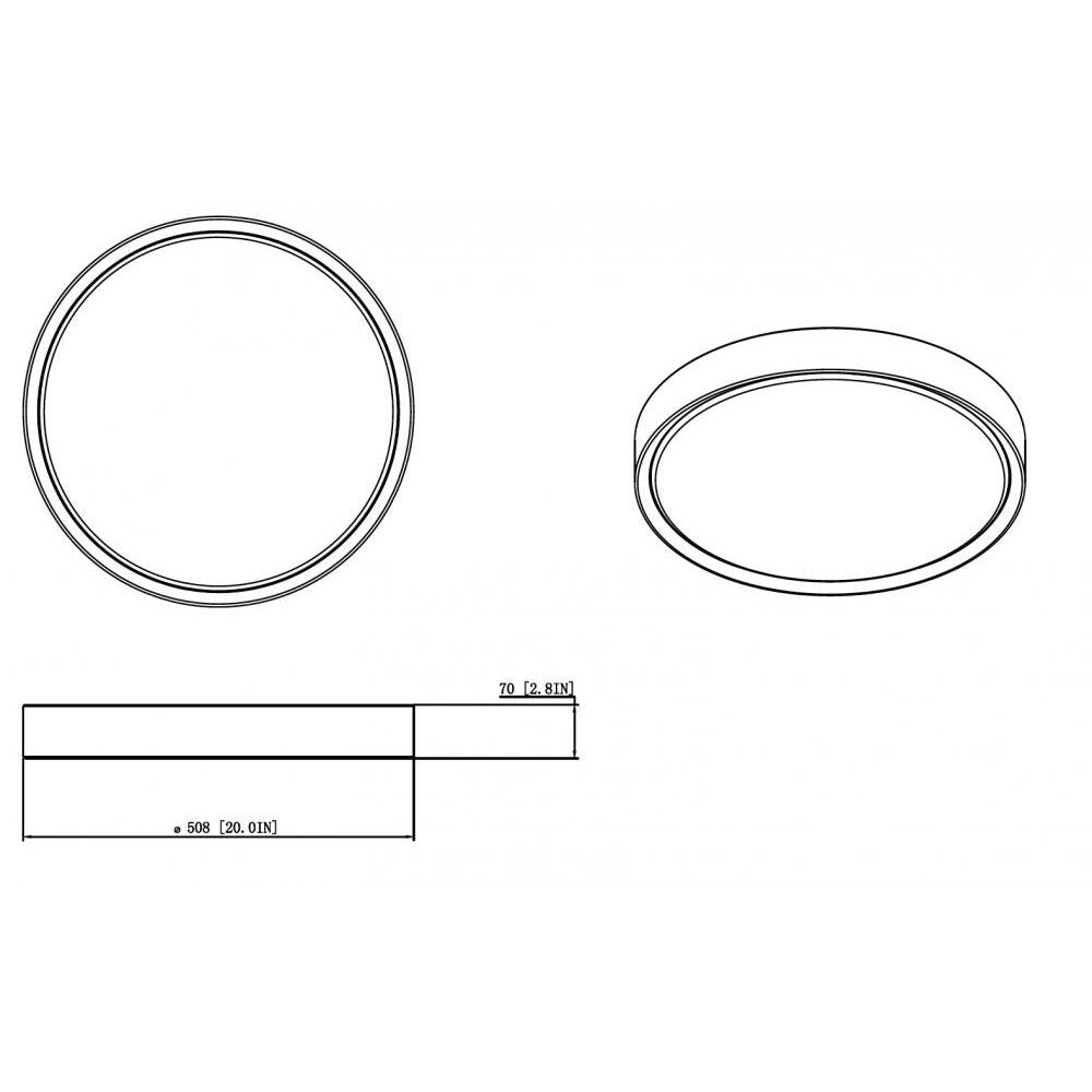 Z-Lite Lighting 1014F20-BN-LED Flush Mount - Nickel