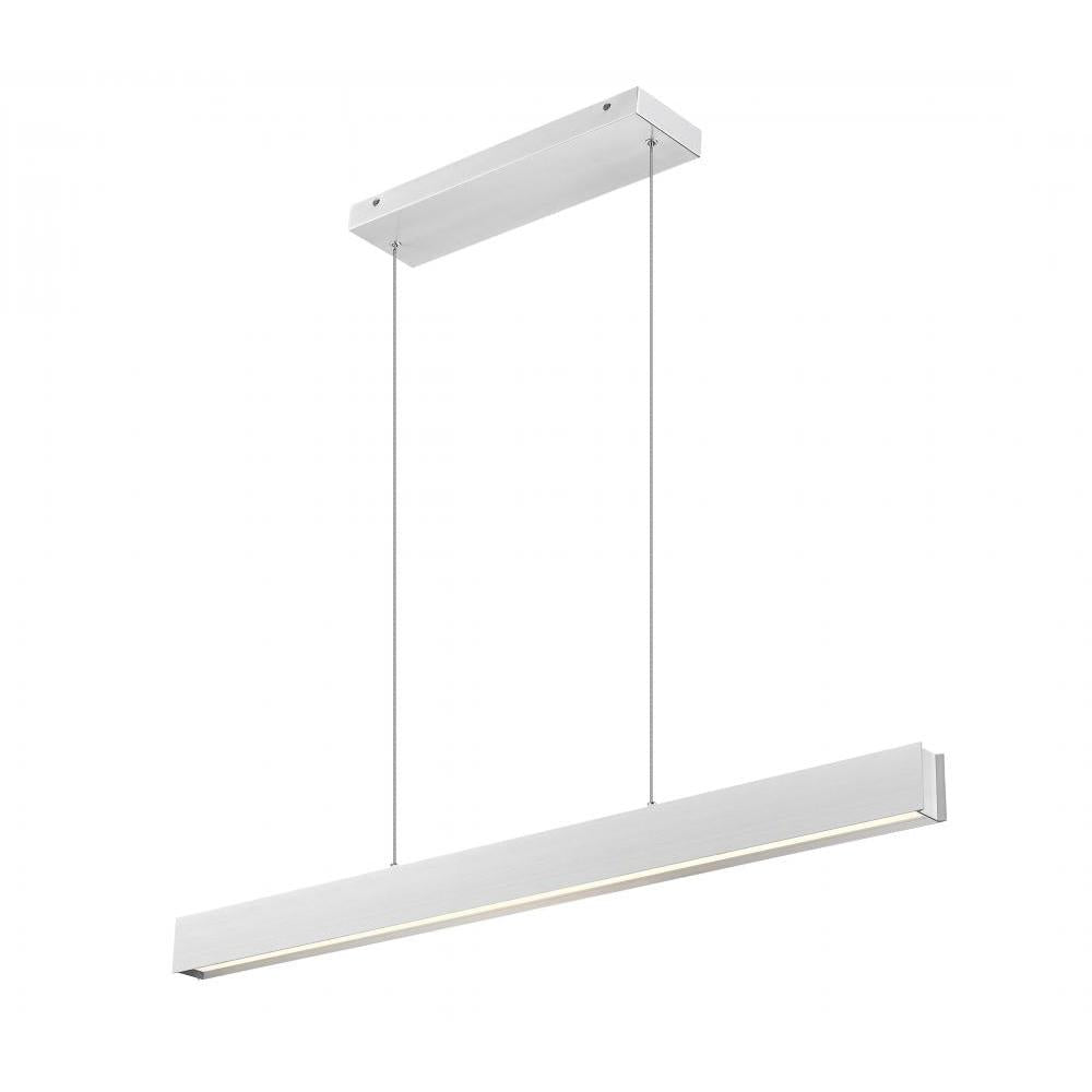 1 Light Linear Chandelier-Frosted