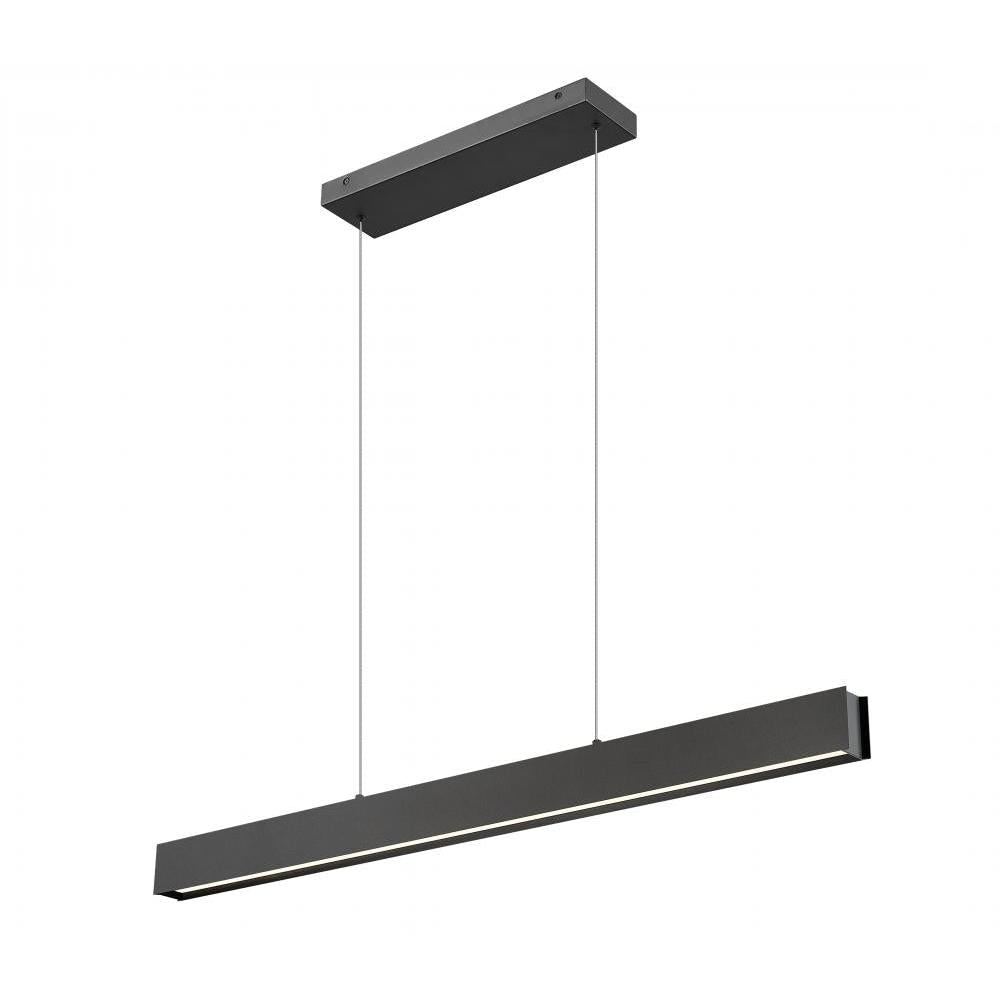 1 Light Linear Chandelier-Frosted