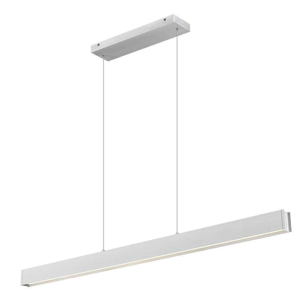 1 Light Linear Chandelier-Frosted