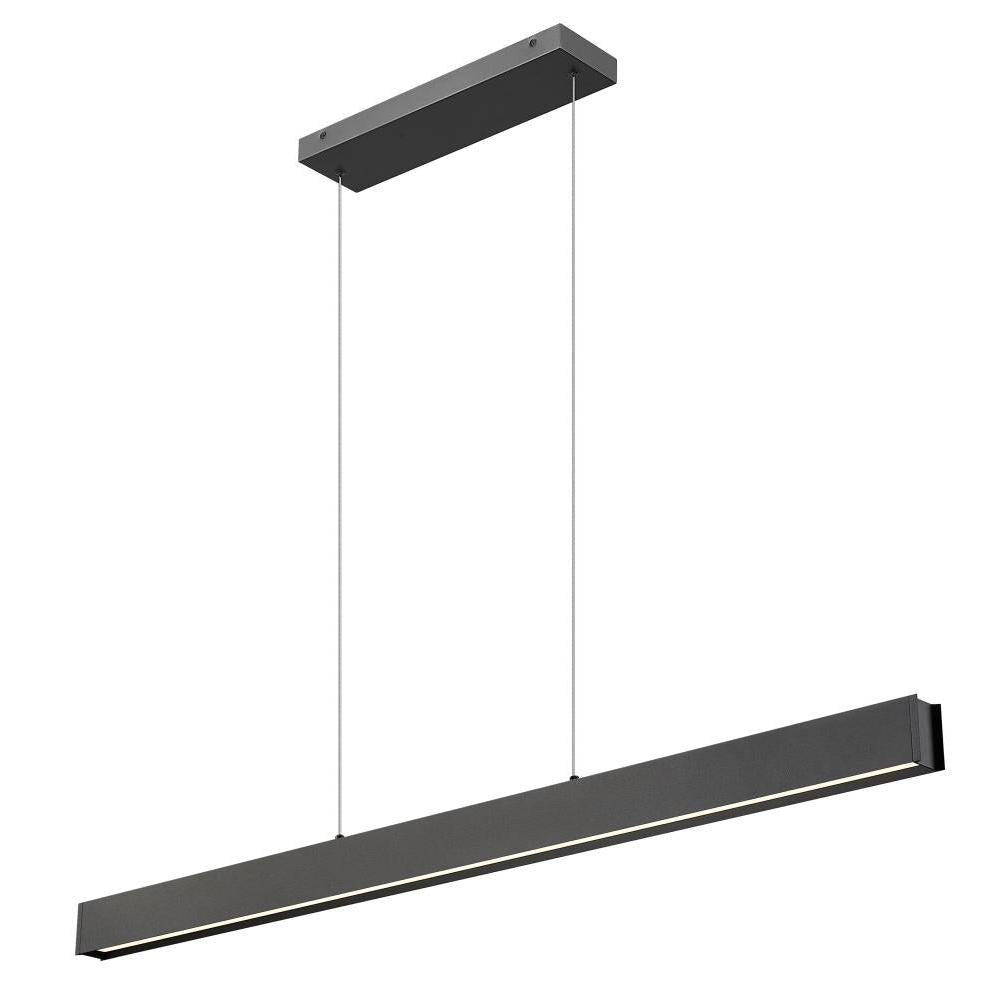 1 Light Linear Chandelier-Frosted