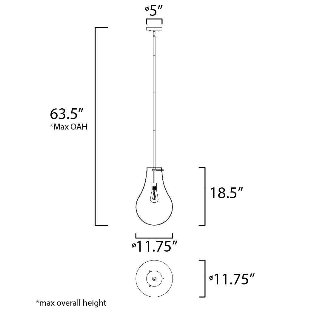 Maxim Lighting GOURD 10162CLSN Pendant Nautical - Nickel