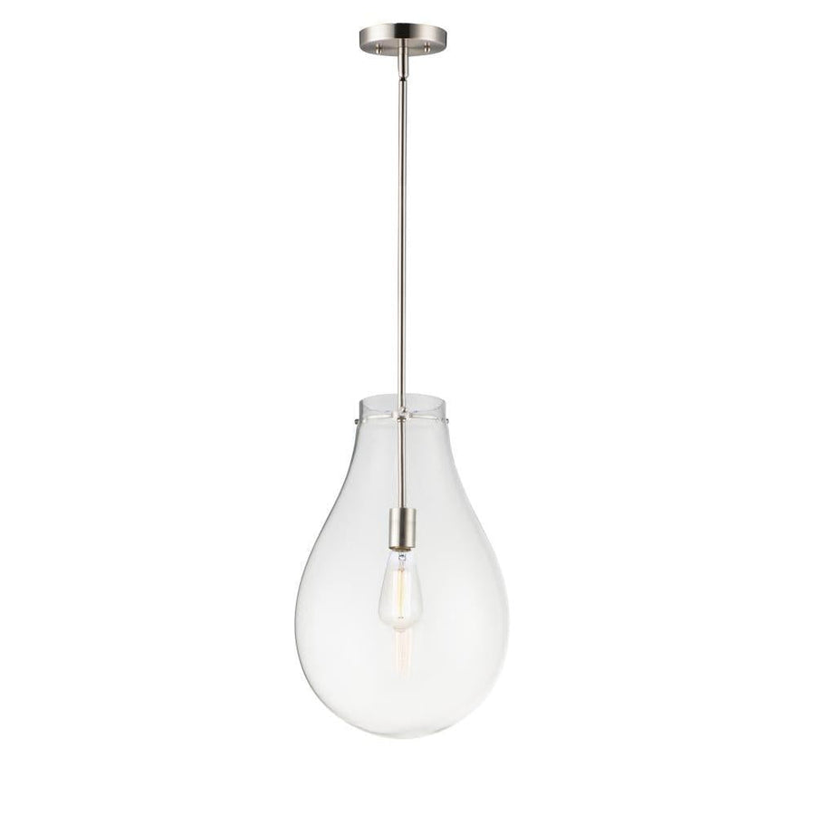 Maxim Lighting 10162CLSN Gourd 11.75 Inch Semi Flush Mount Light – Satin Nickel