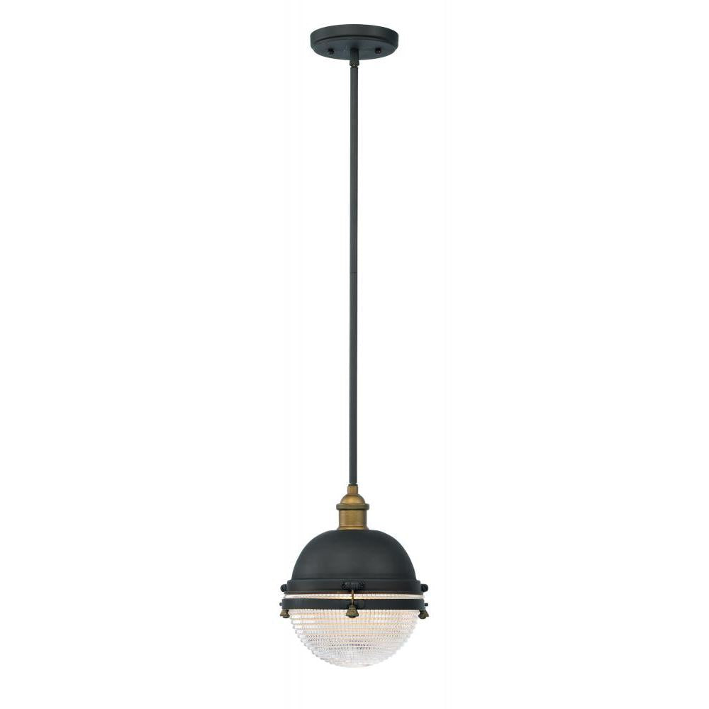 Outdoor 10 Inch Pendant – Oil Rubbed Bronze / Antique Brass
