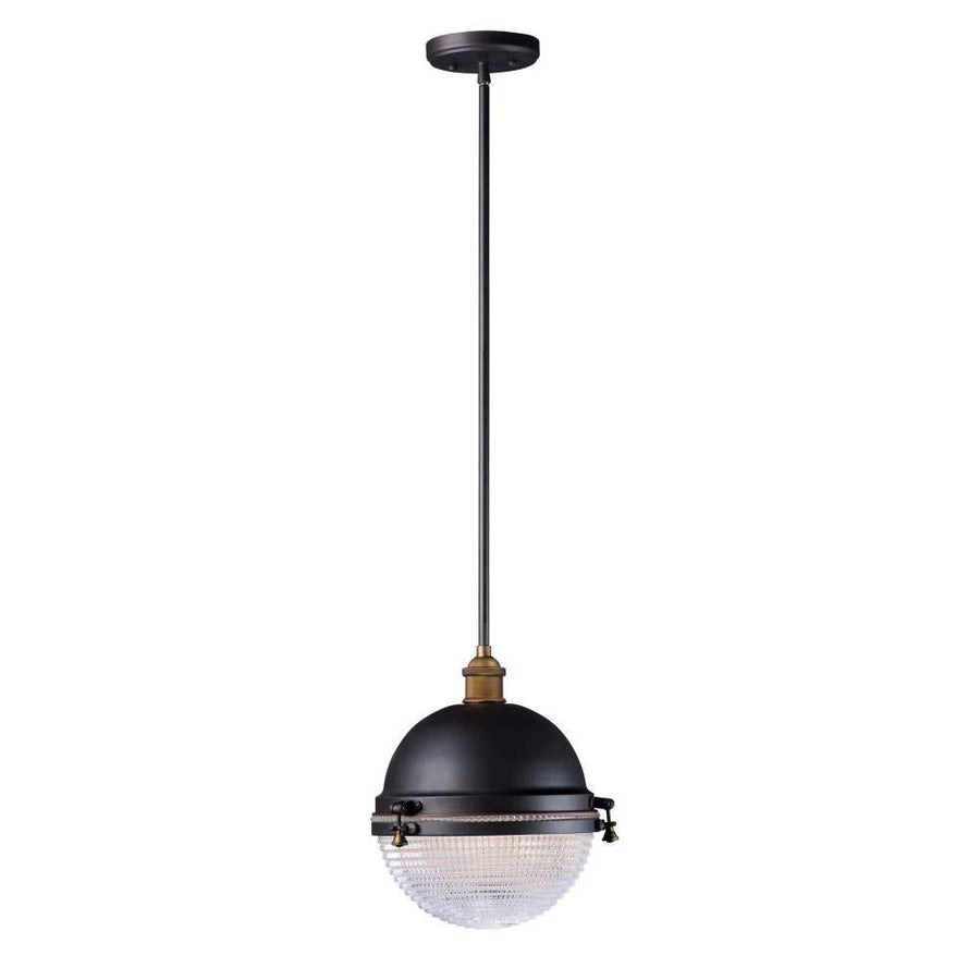 Outdoor 11 Inch Pendant – Oil Rubbed Bronze / Antique Brass