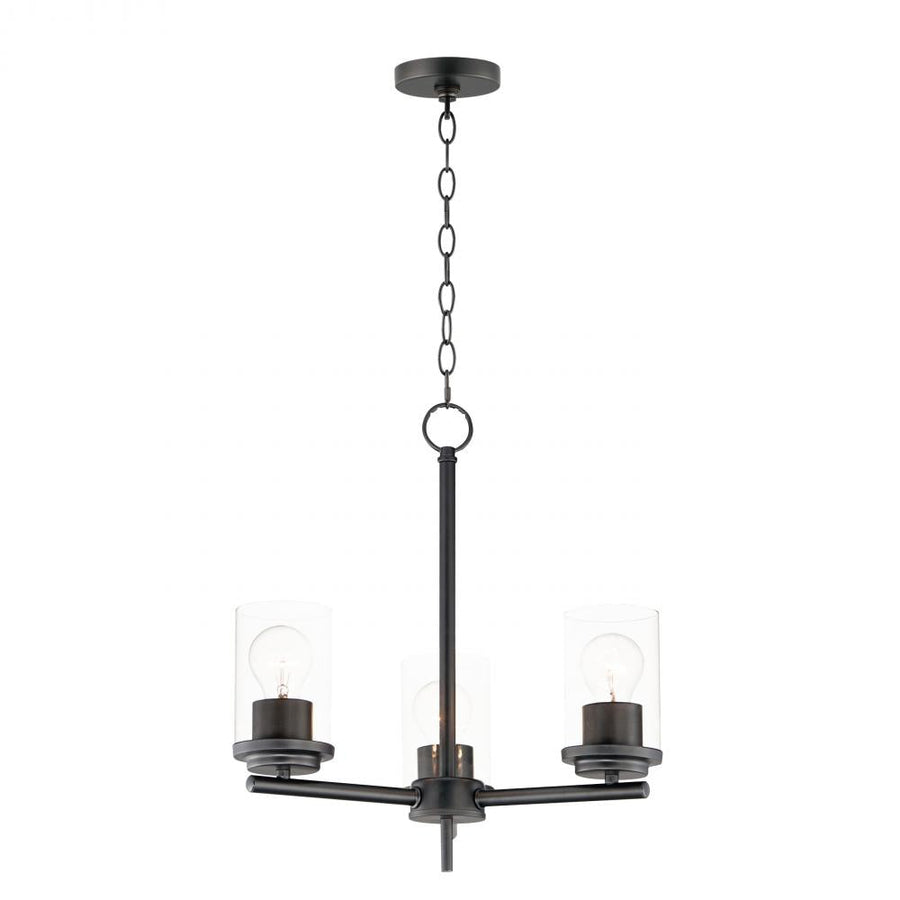Maxim Lighting 10203CLBK Corona 16.5 Inch Semi Flush Mount Light – Black