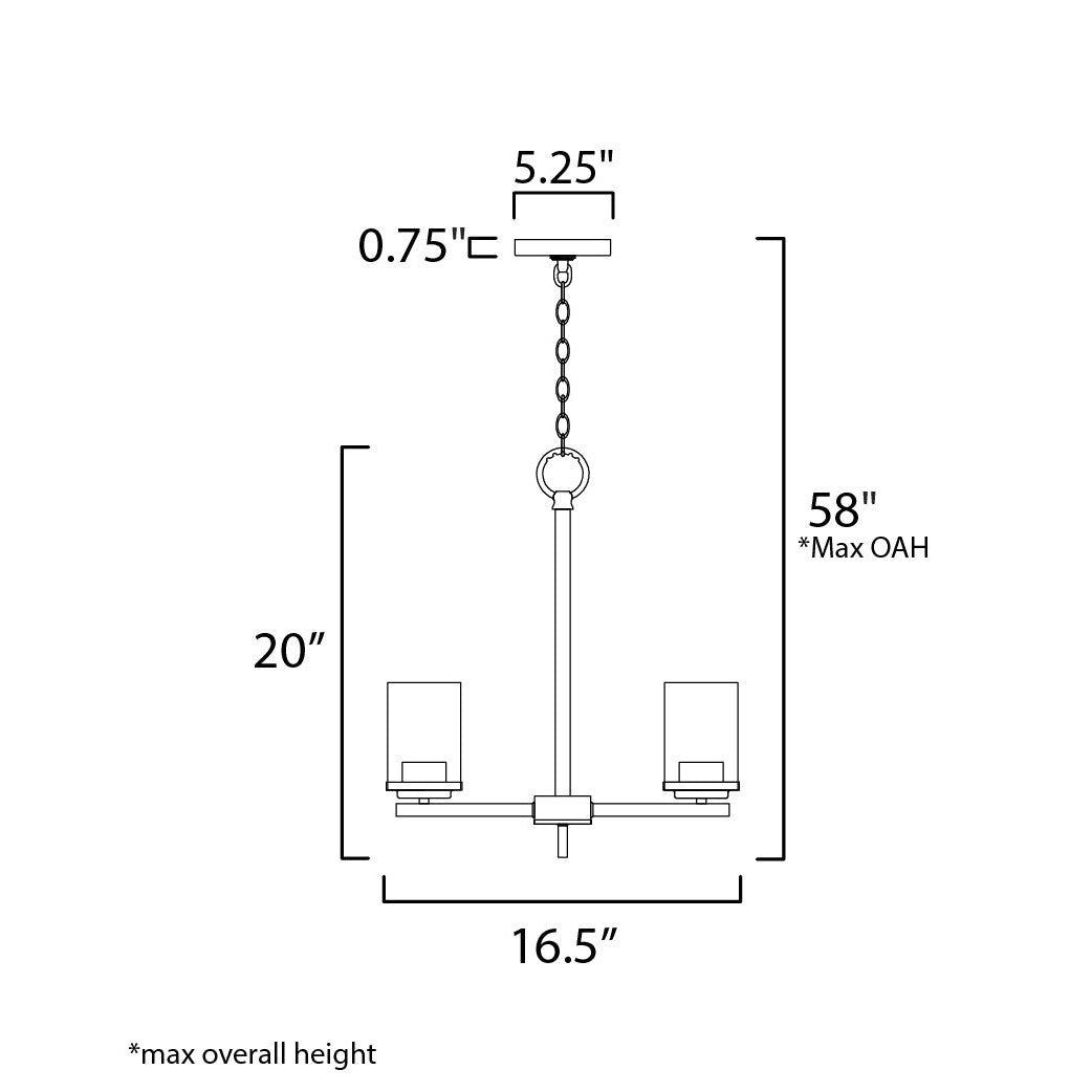 Maxim Lighting CORONA 10203CLBK Chandelier Contemporary - Black