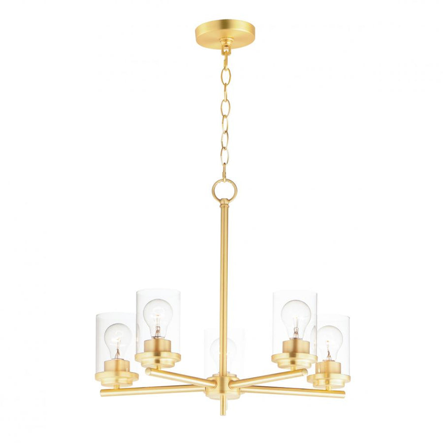 Corona 22 Inch Semi Flush Mount Light – Satin Brass