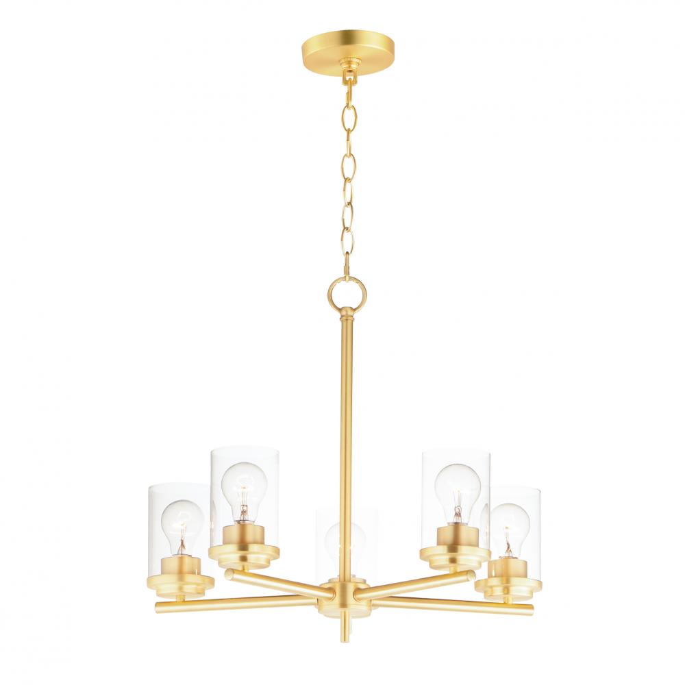 Corona 22 Inch Semi Flush Mount Light – Satin Brass